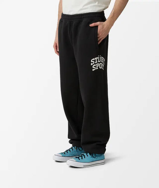FLEECE SPORT SWEATPANTS - BLACK