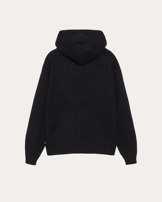 STUSSY WAFFLE CASHMERE ZIP HOODIE