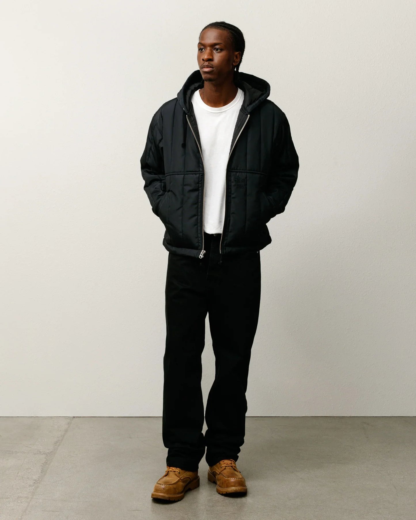 STUSSY QUILTED NYLON WORK JACKET