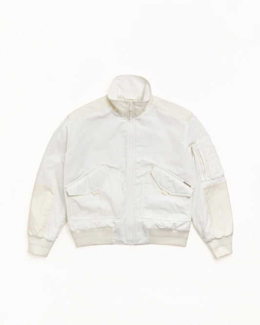 STUSSY MOCK NECK FLIGHT BOMBER WHITE