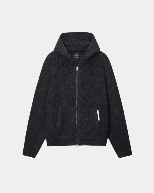 STUSSY CHUNKY KNIT ZIP HOODIE