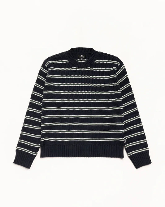 STUSSY CHUNKY COTTON STRIPE SWEATER