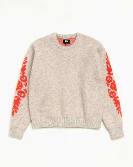 STUSSY MOHAIR FLOWER SWEATER