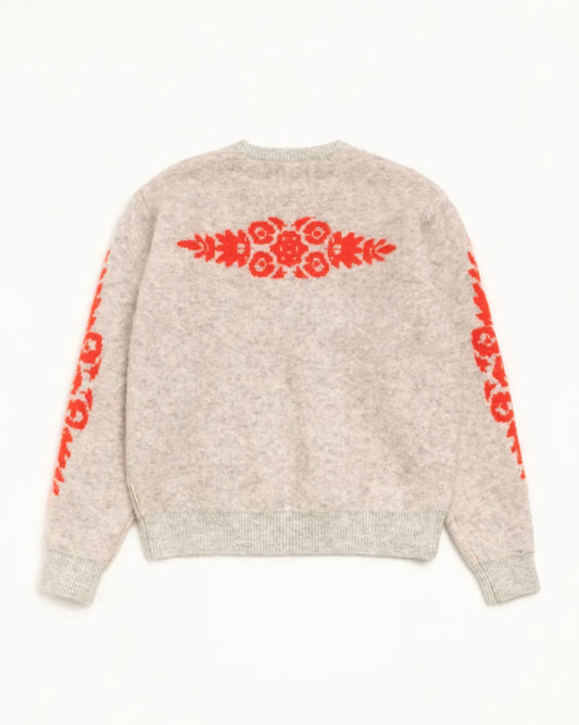 STUSSY MOHAIR FLOWER SWEATER