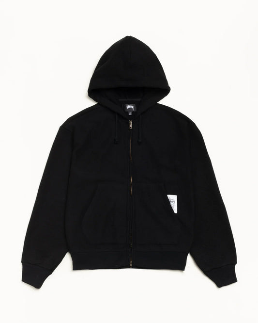 STUSSY PATCH ZIP KNIT HOODIE