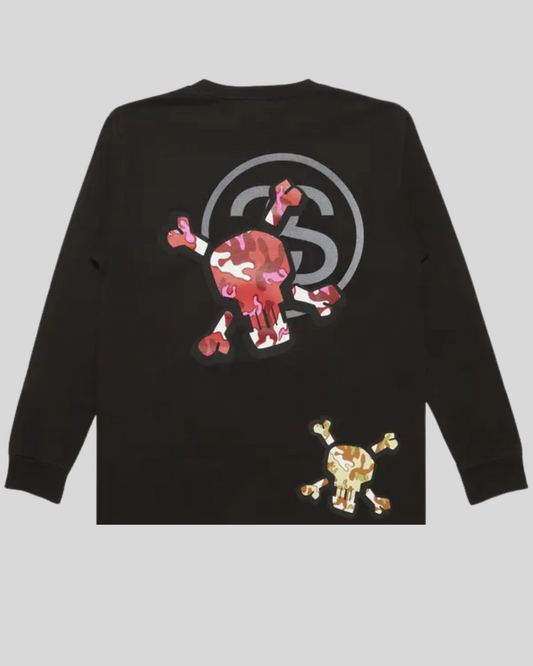 STUSSY STOCK LINK SKULL LONG SLEEVE